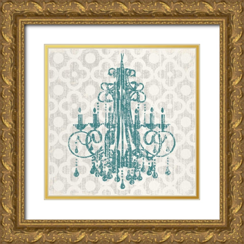 QUATREFOIL CHANDELIER I Gold Ornate Wood Framed Art Print with Double Matting by Ballantyne, Piper