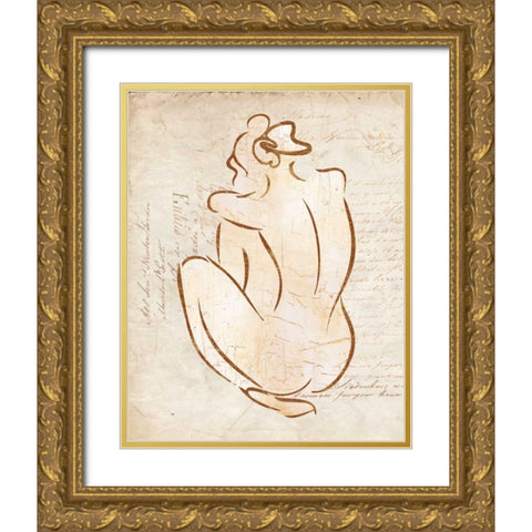 ROMANTIC WOMEN III Gold Ornate Wood Framed Art Print with Double Matting by Ballantyne, Piper