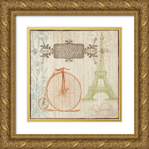 BON VOYAGE Gold Ornate Wood Framed Art Print with Double Matting by Ballantyne, Piper