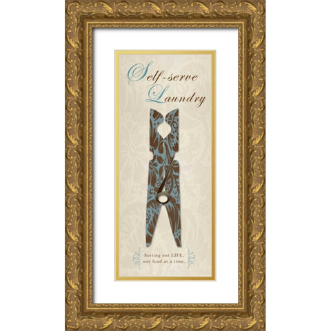 SELF-SERVE 61 Gold Ornate Wood Framed Art Print with Double Matting by Ballantyne, Piper