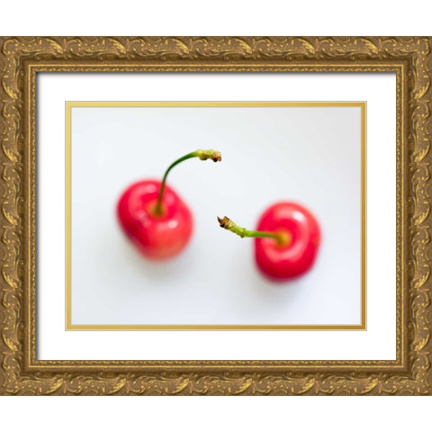 Close-up of cherries Gold Ornate Wood Framed Art Print with Double Matting by Frank, Assaf
