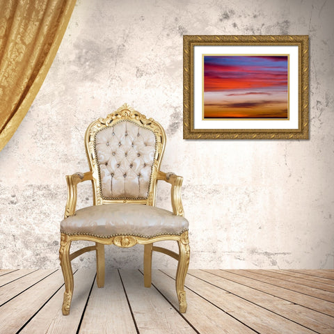 Low angle view of clouds at sunset Gold Ornate Wood Framed Art Print with Double Matting by Frank, Assaf