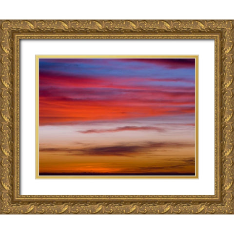 Low angle view of clouds at sunset Gold Ornate Wood Framed Art Print with Double Matting by Frank, Assaf
