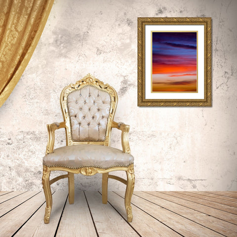 Low angle view of clouds at sunset Gold Ornate Wood Framed Art Print with Double Matting by Frank, Assaf