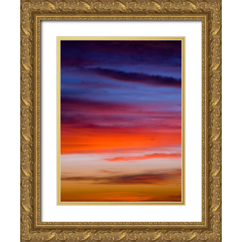 Low angle view of clouds at sunset Gold Ornate Wood Framed Art Print with Double Matting by Frank, Assaf