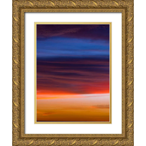 Low angle view of clouds at sunset Gold Ornate Wood Framed Art Print with Double Matting by Frank, Assaf