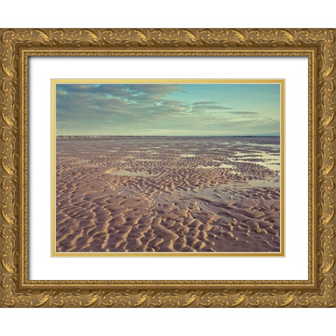 West Wittering beach at sunrise Gold Ornate Wood Framed Art Print with Double Matting by Frank, Assaf