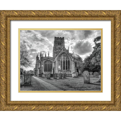 Old church in Northleach town-Cotswolds-UK Gold Ornate Wood Framed Art Print with Double Matting by Frank, Assaf
