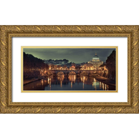 Basilica di San Pietro Gold Ornate Wood Framed Art Print with Double Matting by Frank, Assaf
