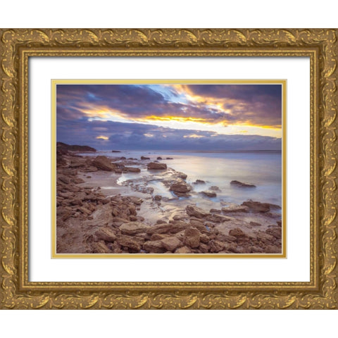 Dead sea, Israel Gold Ornate Wood Framed Art Print with Double Matting by Frank, Assaf