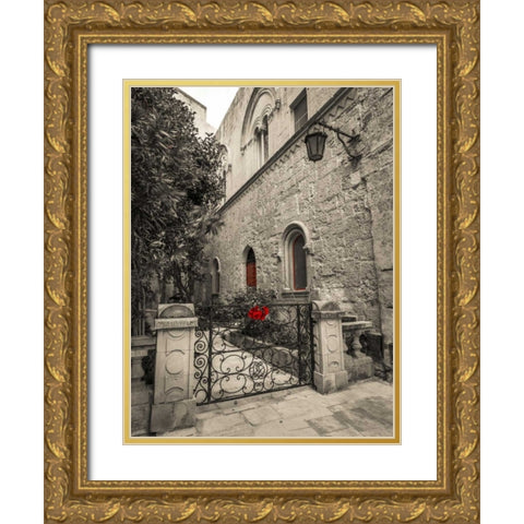 Traditional Maltese house, Mdina, Malta Gold Ornate Wood Framed Art Print with Double Matting by Frank, Assaf