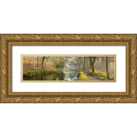 Varieties of spices in a wooden box Gold Ornate Wood Framed Art Print with Double Matting by Frank, Assaf