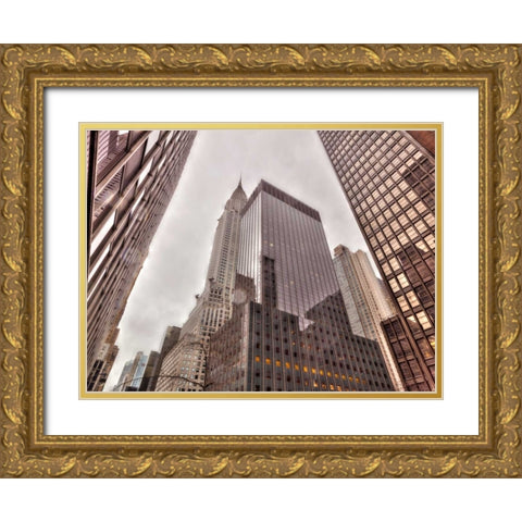 Chrysler Building in New York city Gold Ornate Wood Framed Art Print with Double Matting by Frank, Assaf