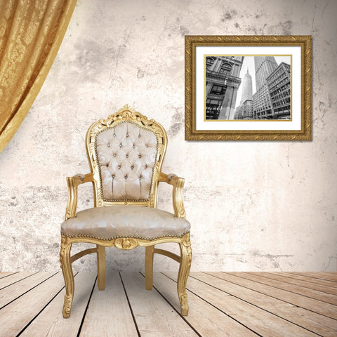 Empire state building, New York Gold Ornate Wood Framed Art Print with Double Matting by Frank, Assaf