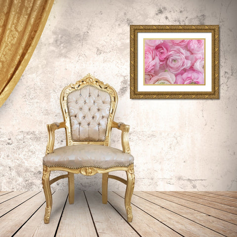 Bunch of Ranuncuclus Gold Ornate Wood Framed Art Print with Double Matting by Frank, Assaf