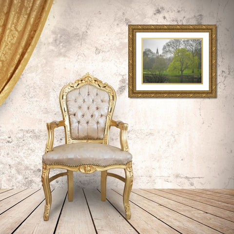 St James Park, London Gold Ornate Wood Framed Art Print with Double Matting by Frank, Assaf