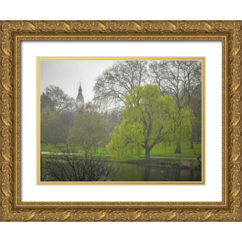 St James Park, London Gold Ornate Wood Framed Art Print with Double Matting by Frank, Assaf