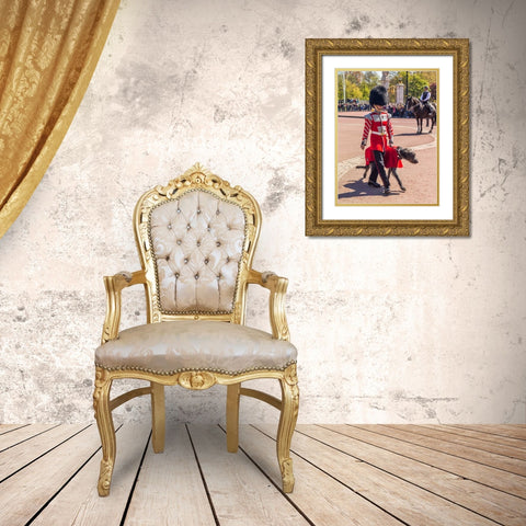 Changing the Guard, Buckingham Palace, London Gold Ornate Wood Framed Art Print with Double Matting by Frank, Assaf