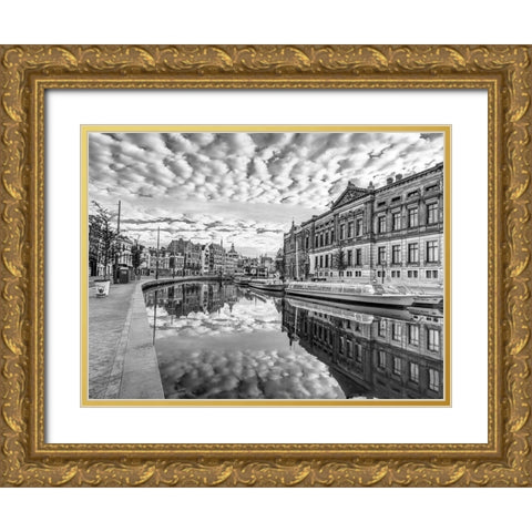 Amsterdam-reflections Gold Ornate Wood Framed Art Print with Double Matting by Frank, Assaf