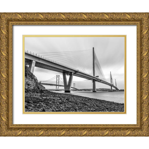 Queensferry Crossing, Scotland Gold Ornate Wood Framed Art Print with Double Matting by Frank, Assaf