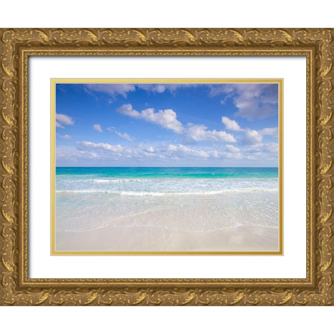 Cancun beach-Mexico Gold Ornate Wood Framed Art Print with Double Matting by Frank, Assaf