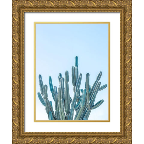 Cactus Gold Ornate Wood Framed Art Print with Double Matting by Frank, Assaf