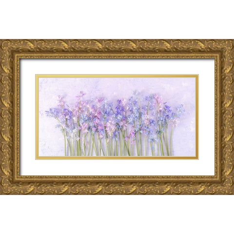Bluebell flowers Gold Ornate Wood Framed Art Print with Double Matting by Frank, Assaf