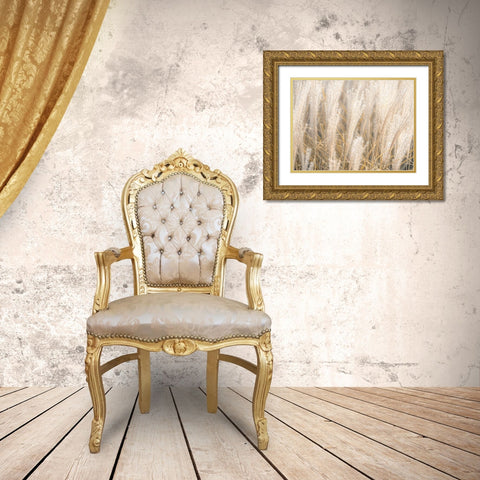 Japanese Silver Grass Gold Ornate Wood Framed Art Print with Double Matting by Frank, Assaf