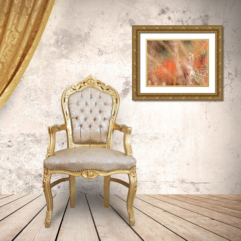 Spider web Gold Ornate Wood Framed Art Print with Double Matting by Frank, Assaf