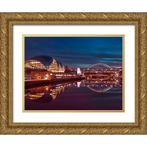 AF20120826 Newcastle 006-Edit Gold Ornate Wood Framed Art Print with Double Matting by Frank, Assaf