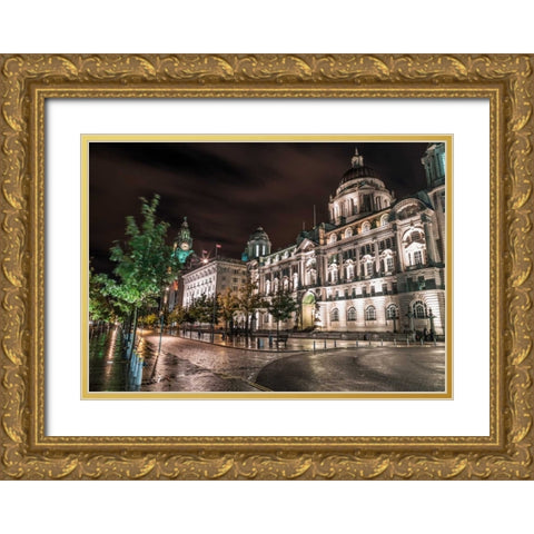 AF20120930 Liverpool 254 Gold Ornate Wood Framed Art Print with Double Matting by Frank, Assaf