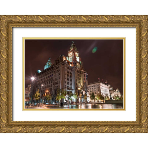 AF20120930 Liverpool 259 Gold Ornate Wood Framed Art Print with Double Matting by Frank, Assaf