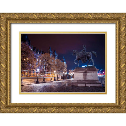 AF20120930 Liverpool 288C03 Gold Ornate Wood Framed Art Print with Double Matting by Frank, Assaf