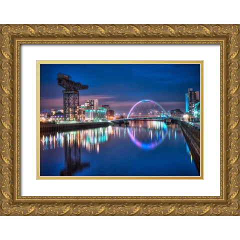 AF20121004 Glasgow 230X Gold Ornate Wood Framed Art Print with Double Matting by Frank, Assaf