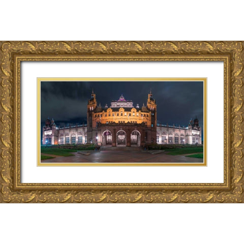 AF20121004 Glasgow 248PC07 Gold Ornate Wood Framed Art Print with Double Matting by Frank, Assaf