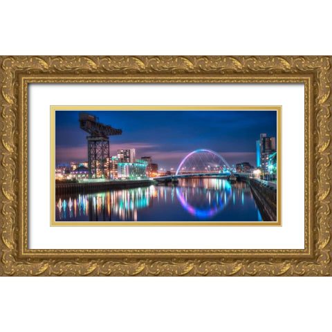 AF20121004 Glasgow 230XC10 Gold Ornate Wood Framed Art Print with Double Matting by Frank, Assaf