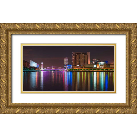 AF20120929 Manchester 151 Gold Ornate Wood Framed Art Print with Double Matting by Frank, Assaf