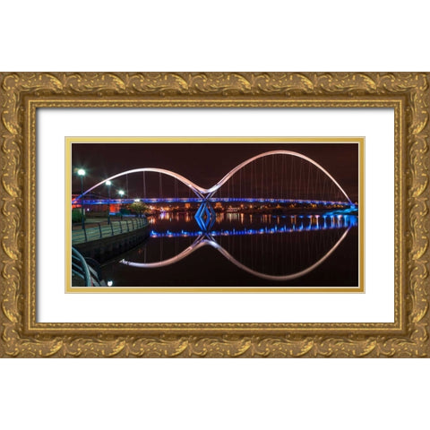 AF20121005 Middlesbrough 115C06 Gold Ornate Wood Framed Art Print with Double Matting by Frank, Assaf