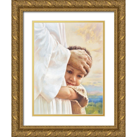 I Am A Child Of God Gold Ornate Wood Framed Art Print with Double Matting by Missman, Mark