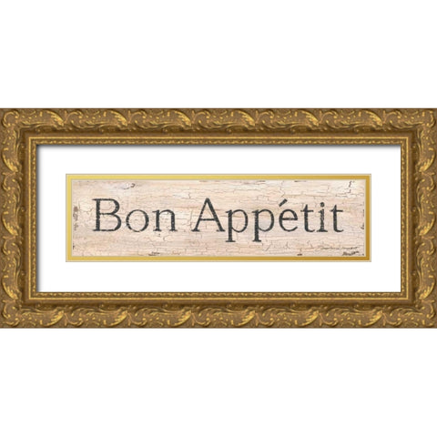 Bon Appetit Gold Ornate Wood Framed Art Print with Double Matting by Marrott, Stephanie