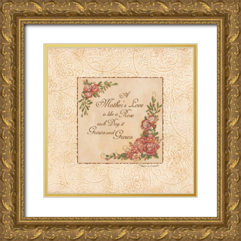 A Mothers Love Gold Ornate Wood Framed Art Print with Double Matting by Marrott, Stephanie
