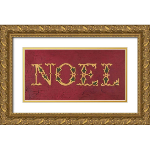 Noel Gold Ornate Wood Framed Art Print with Double Matting by Marrott, Stephanie