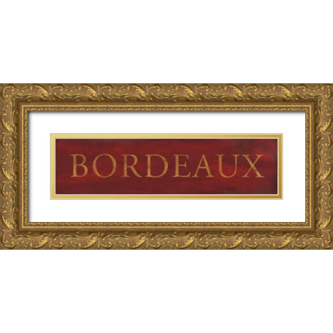 Bordeaux Gold Ornate Wood Framed Art Print with Double Matting by Marrott, Stephanie