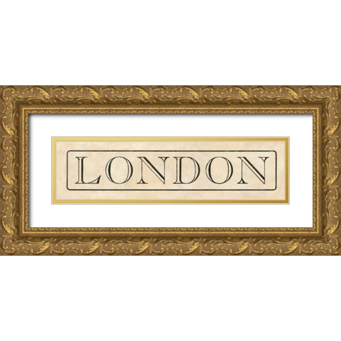 London Gold Ornate Wood Framed Art Print with Double Matting by Marrott, Stephanie