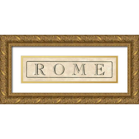 Rome Gold Ornate Wood Framed Art Print with Double Matting by Marrott, Stephanie