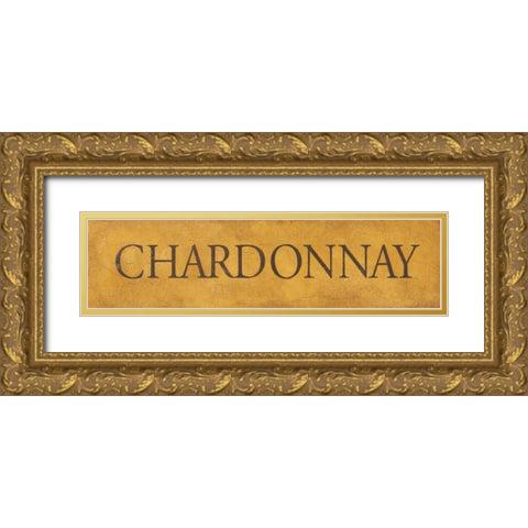 Chardonnay Gold Ornate Wood Framed Art Print with Double Matting by Marrott, Stephanie