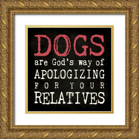 Dogs Are Gold Ornate Wood Framed Art Print with Double Matting by Marrott, Stephanie