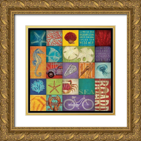 Coastal Bliss Gold Ornate Wood Framed Art Print with Double Matting by Marrott, Stephanie