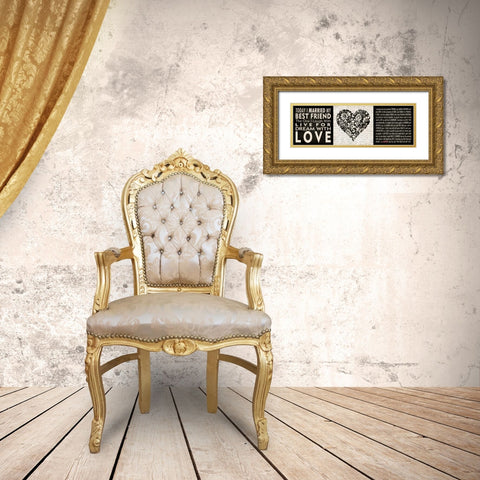 Today Gold Ornate Wood Framed Art Print with Double Matting by Marrott, Stephanie