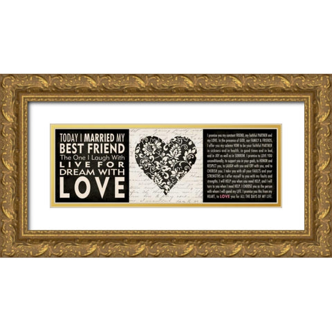 Today Gold Ornate Wood Framed Art Print with Double Matting by Marrott, Stephanie